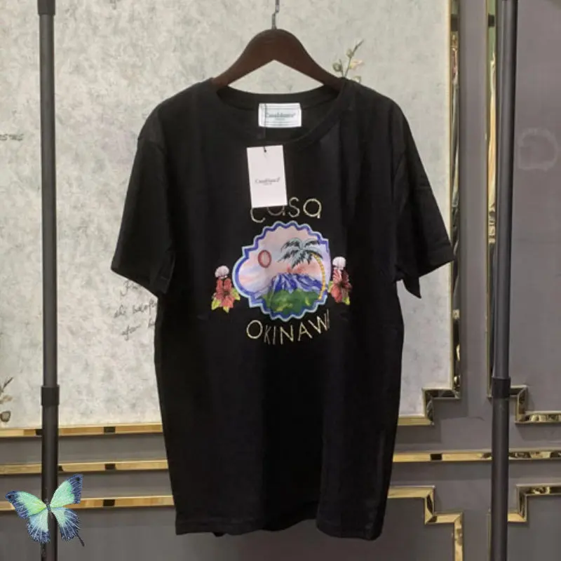 

Real Tag Life Photo Men Women High Quality Casablanca Summer T-shirt Couple Dress Cotton Comfortable T Shirt