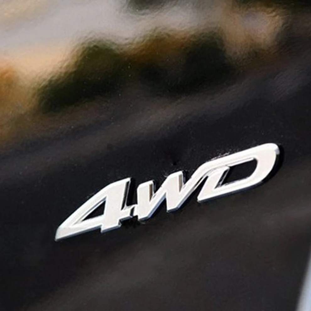 

1Pc Car Auto Chrome Tailgate 4WD Emblem Metal Sticker Badge 4-Wheel Drive SUV Truck Decor Silver/Red/Black Universal Car Sticker