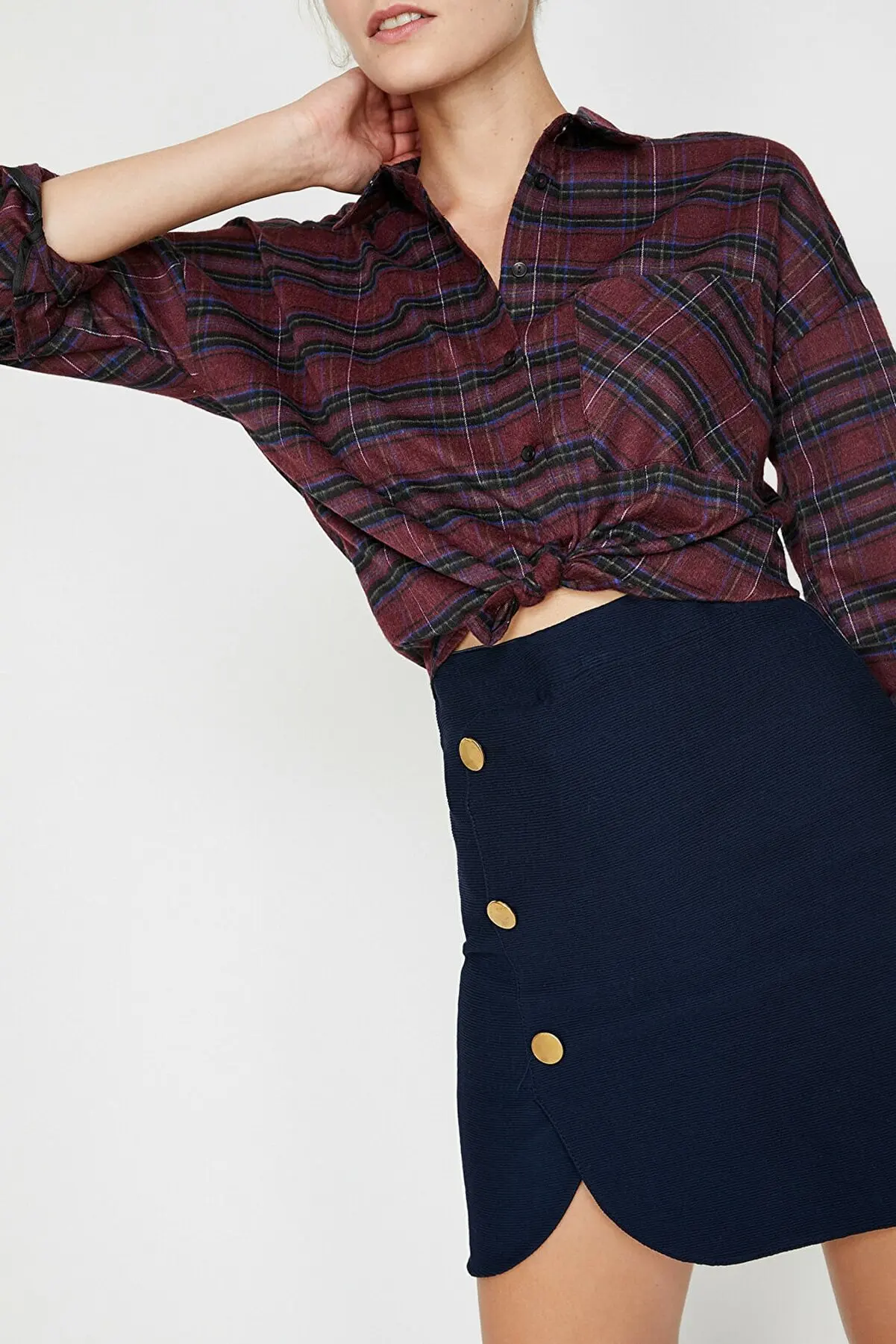 

Female Purple checkered Shirt Summer women's Shirts Fashion women's Blouses Pretty and Cheap women's Blouses 31715161