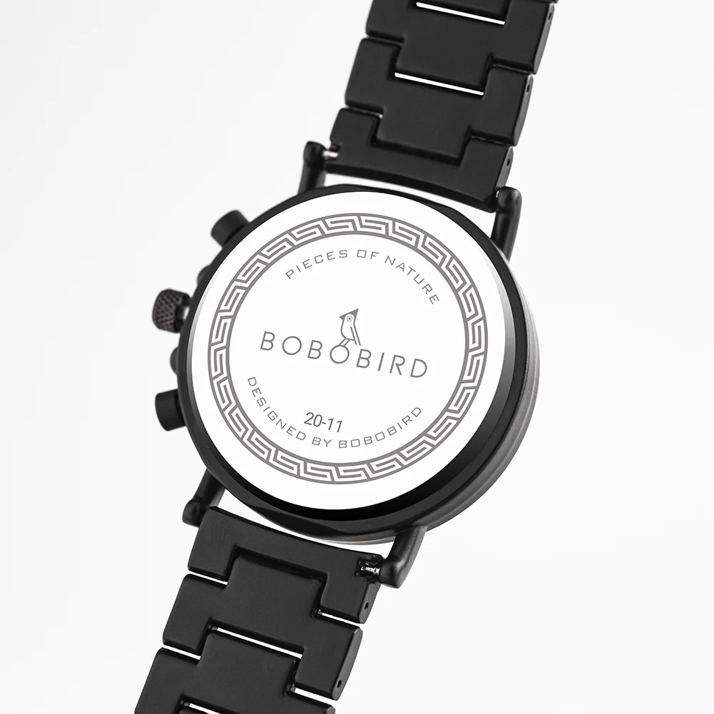 BOBO BIRD Wooden Watch Men erkek kol saati Luxury Stylish Wood Timepieces Chronograph Military Quartz Watches in Wood Gift Box