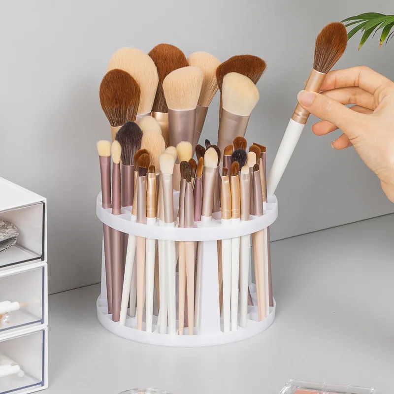 

Large-capacity makeup brush storage shelf desktop storage eyebrow pencil tube eyeliner storage box bracket and easy to install