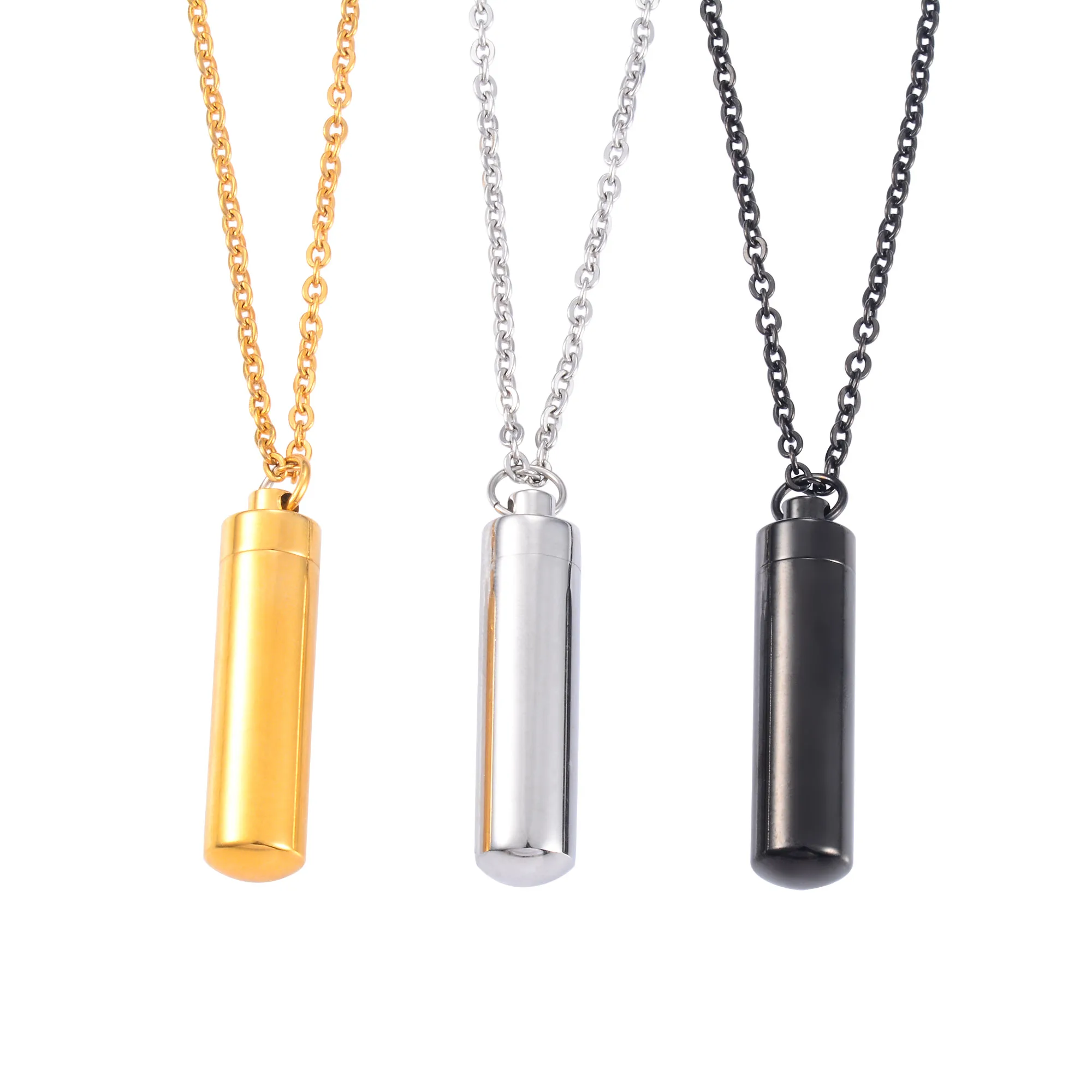Цилиндрическая урна из нержавеющей стали ожерелье подвеска для кремации
