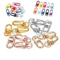 10pcslot 12x33mm rotating dog buckle gold rhodium metal lobster clasps hooks for diy jewelry making key ring chain accessories