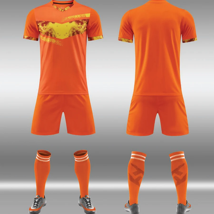 

Custom 100% Polyester Breathable Mens Football Jersey Soccer Uniforms Sets Kids Football Kits Full Set
