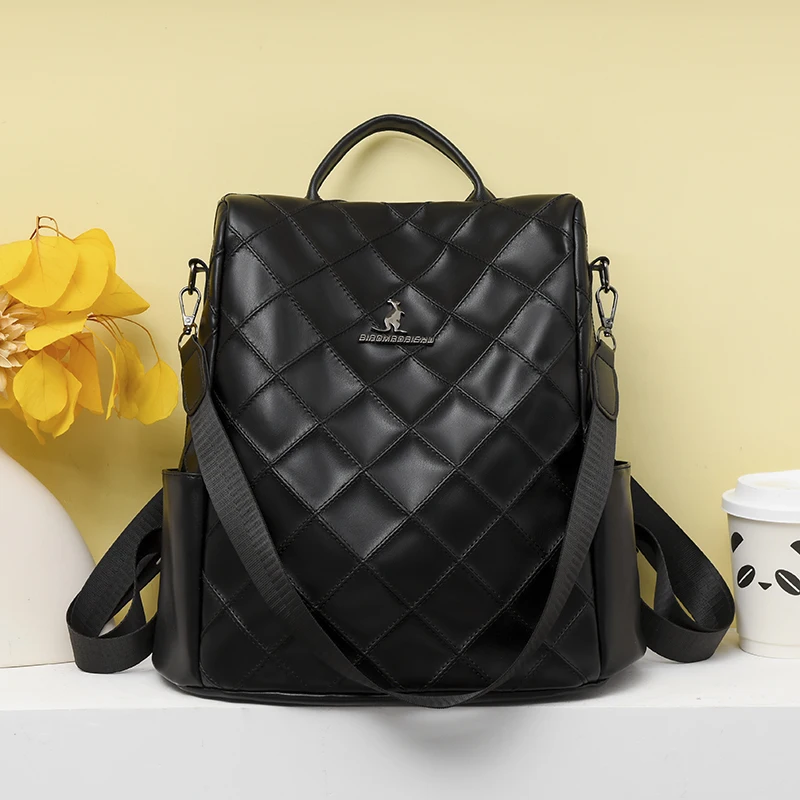 2024 новый роскошный брендовый женский рюкзак Однотонный в стиле ретро с защитой