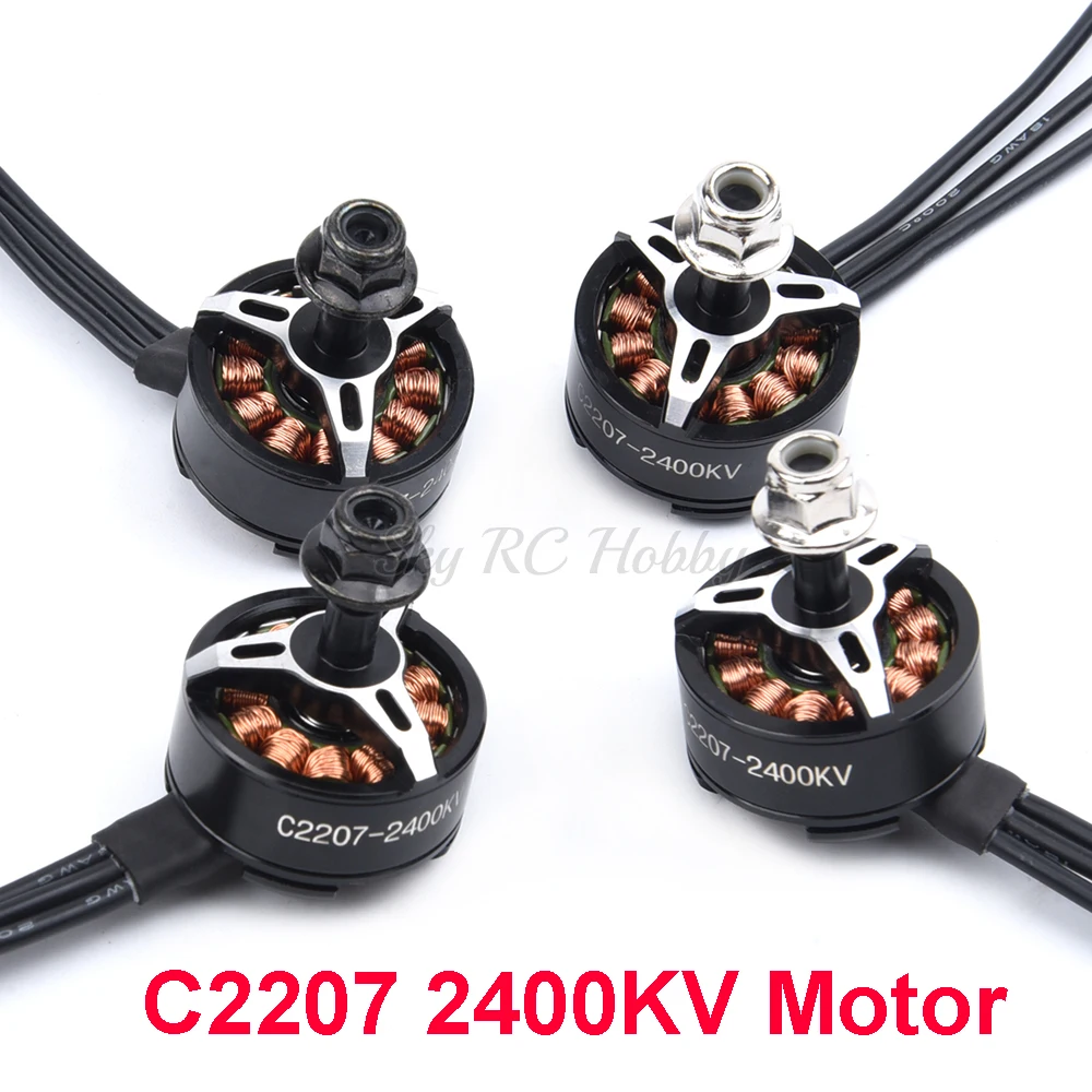 

4PCS C2207 2207 2400KV 2-4S CW / CCW Brushless Motor Strong and Powerful For RC FPV Racing Drone Quadcopter Frame