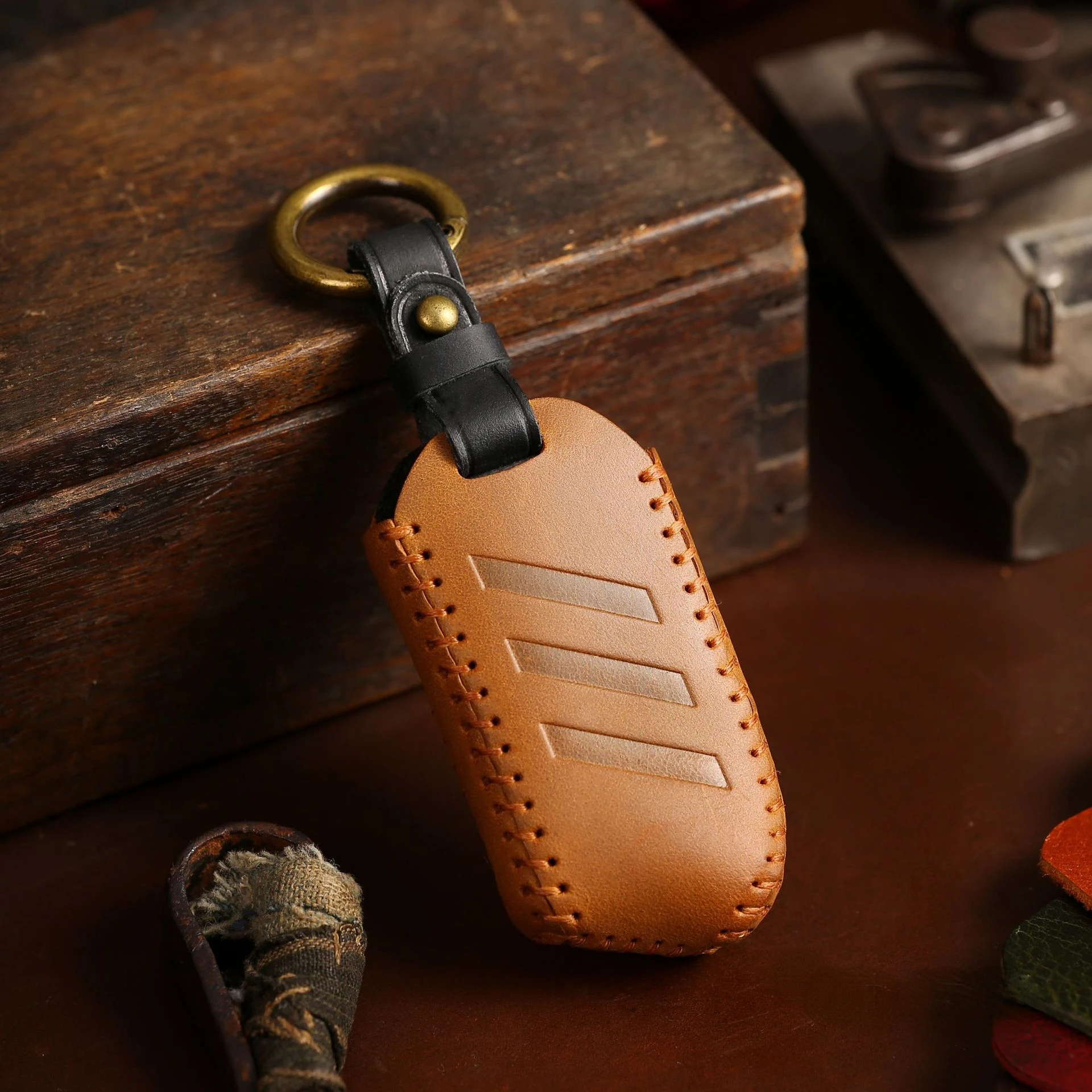 Кожаный чехол для автомобильного ключа Crazy Horse защитная сумка дистанционного