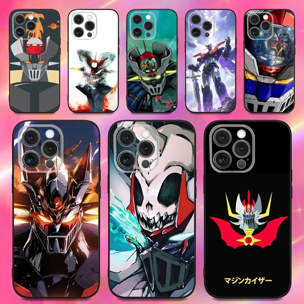 Чехол для телефона M-Mazinkaiser iPhone 16 15 14 13 12 11 Pro Max Plus X XS XR SE 8 7 Mini мягкий силиконовый