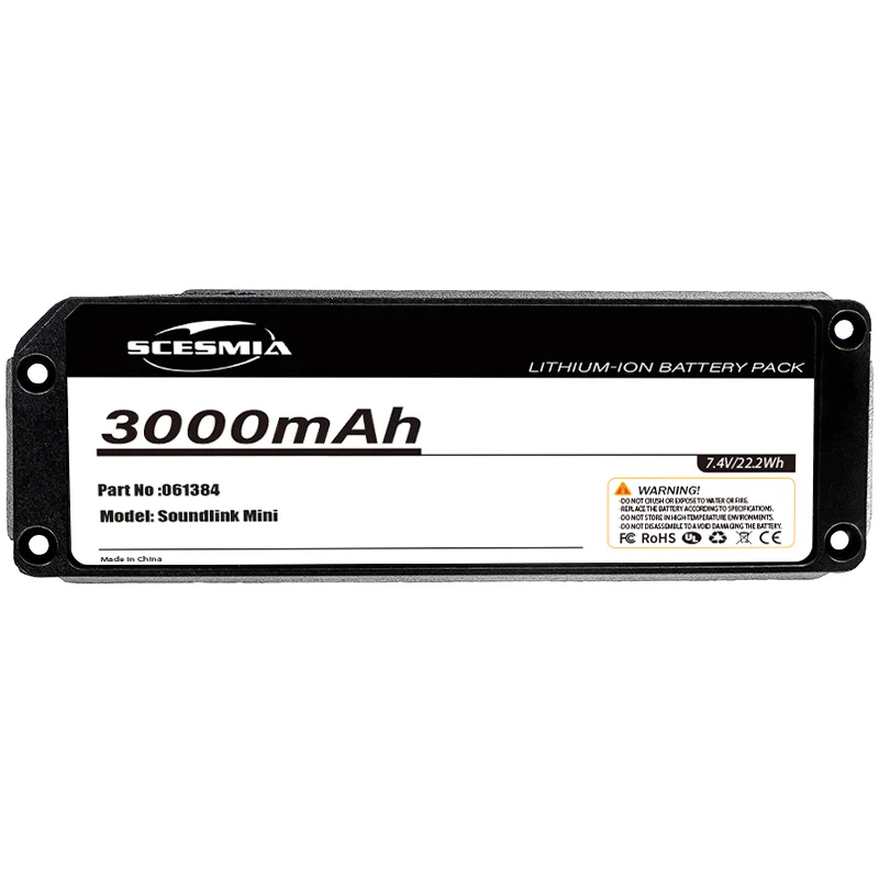 Аккумулятор 22.2Wh 3000mAh для Bluetooth-колонки BOSE SoundLink Mini One Series, совместим с моделями 061384, 061385, 061386, 061834 (art.: 3920d8a79be10) - 3920d8a79be10