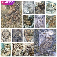 yimeido ab diamond embroidery set animal 5d diy zipper bag diamond painting lion owl picture of rhinestones mosaic needlework