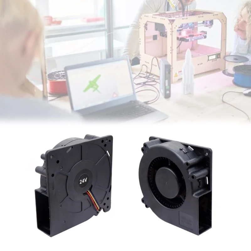 

DC24 Cooling Fan 12x12x3mm DualBall Bearing Blower 24V 4Pin Reliable and Quiet