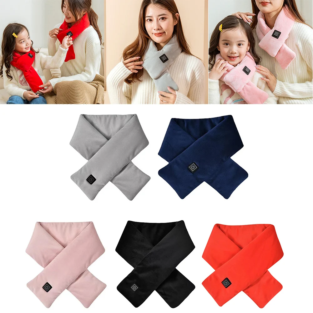 

Новый Зимний шарф с подогревом шарф с USB женский шарф с подогревом парный шарф шейный платок плюшевый воротник шарфы шаль шейный шарф