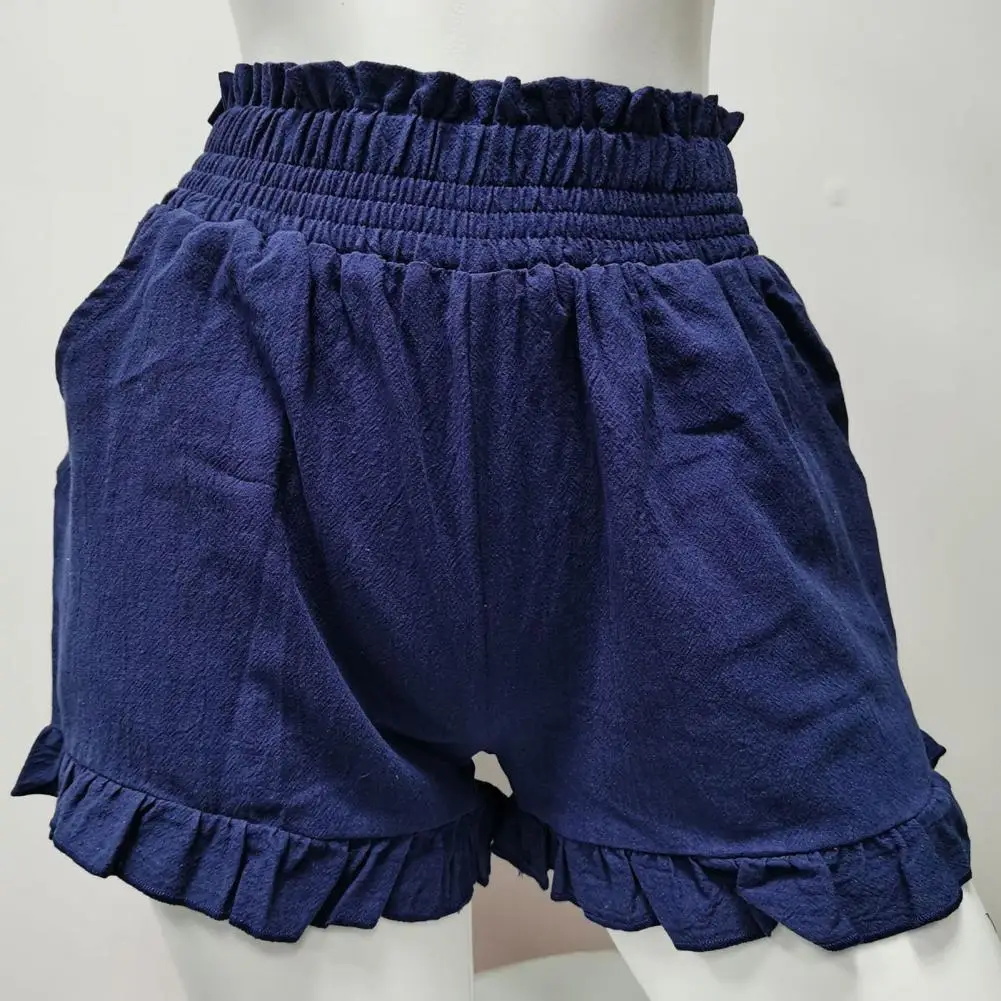

All Match Ladies Ruffles Pockets Short Pants for Beach Beach Shorts All Match Ladies Ruffles Pockets Short Pants for Beach