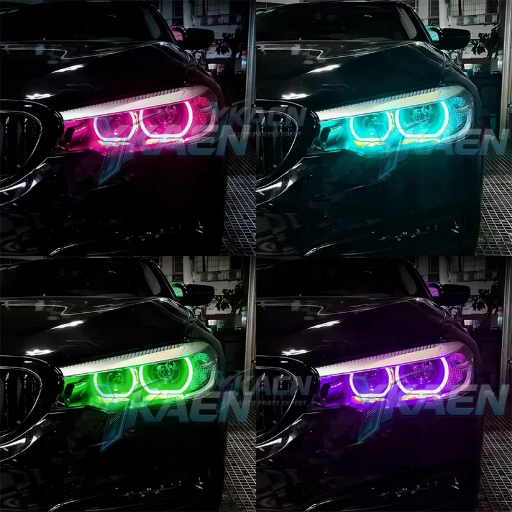 Желтые светодиодные дневные ходовые огни Angel Eyes DRL для BMW 5 серии M5 F90 G30 G31 G38 G32 17-20, белый, синий, красный цвета. (art.: 3920daaa0a2aa) - 3920daaa0a2aa