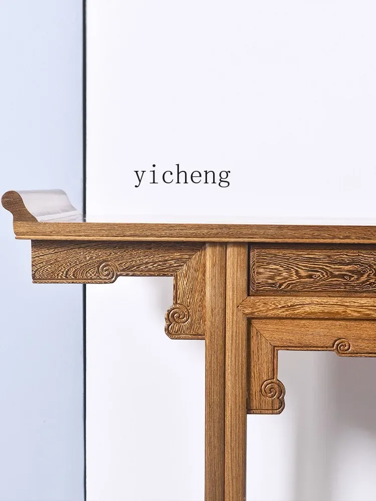 ZF розовое дерево средняя дверная рама для зала длинный узкий стол буддийский