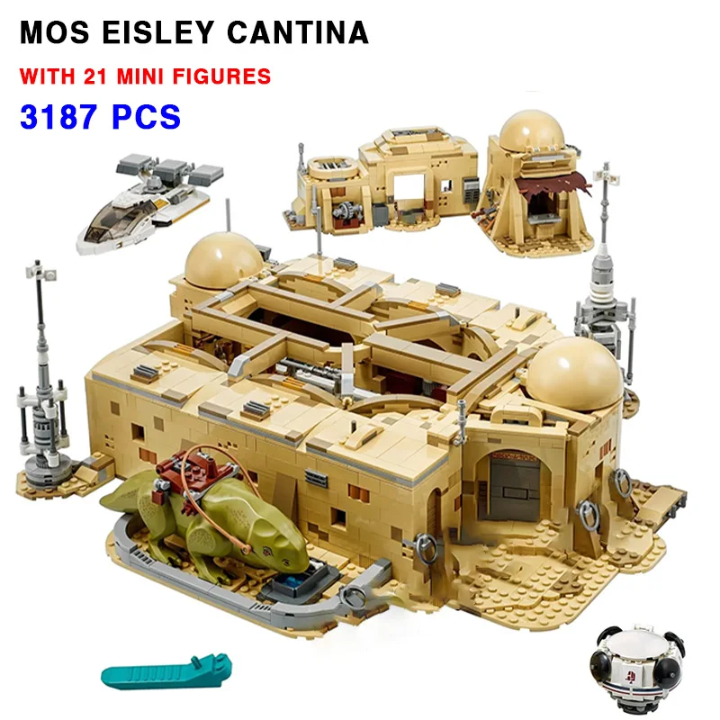 

Star Plan Movie Series Tatooine Mos Eisley Cantina Building Blocks Bricks Space Port Bar Kid BOY Christmas Birthday Toy Gift