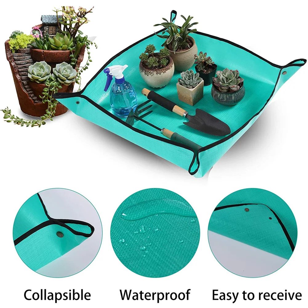 

50/66/100cm Gardening Planting Mat PE Planting Repotting Mat Flower Pots Mats Foldable Waterproof Plant Flower Gardening Pad