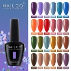 Новое поступление, 15 мл Гель-лак NAILCO для ногтей, удаляемый замачиванием светодиодный лак для дизайна ногтей, фиолетовый, красный цвет, блестящий гель для ногтей, все для маникюра