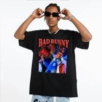 90s hip hop rapper bad bunny short sleeve t shirt men summer cotton plus size tee shirt street rock graphic yk2 style t shirts