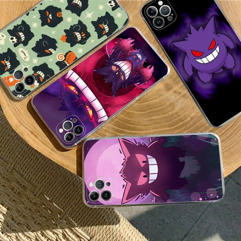 

BANDAI Gengar Pokemon Phone Case for iPhone 11 12 13 mini pro XS MAX 8 7 6 6S Plus X 5S SE 2020 XR case