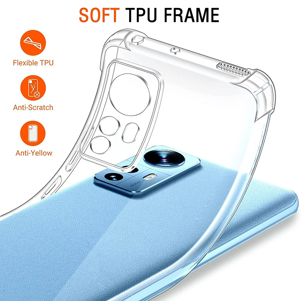 Shockproof Silicone Soft Case For Xiaomi Redmi Note 11 11S 11T 10 10S 10T 9 8 Pro 10A 10C 9A 9C 9T Clear Ultra Thin Back Cover 5
