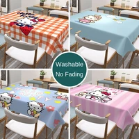 takara tomy kawaii hello kitty tablecloth dustproof flannel washable cartoon cute cushion cloth bedroom decoration cloth