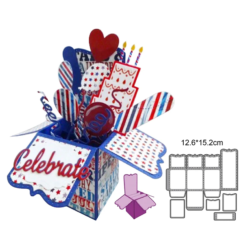 

Cutting Dies New 2021 3D Box Bag Metal Cutting Dies For DIY Scrapbooking And Card Making Decorative Embossing Die Cut Craft Dies