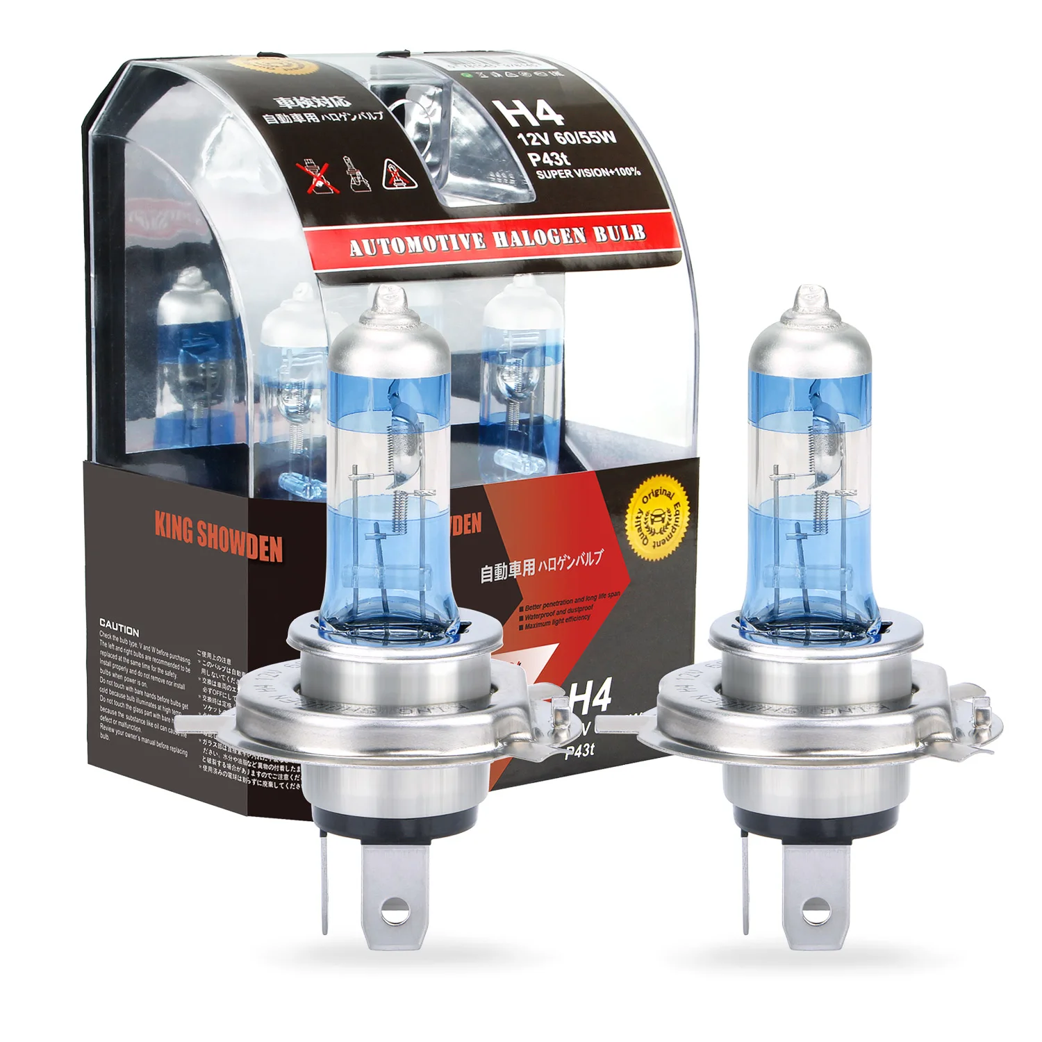 2 шт., галогенные лампы 12 В H1 H4 H7 55 Вт/65 Вт 4000 к