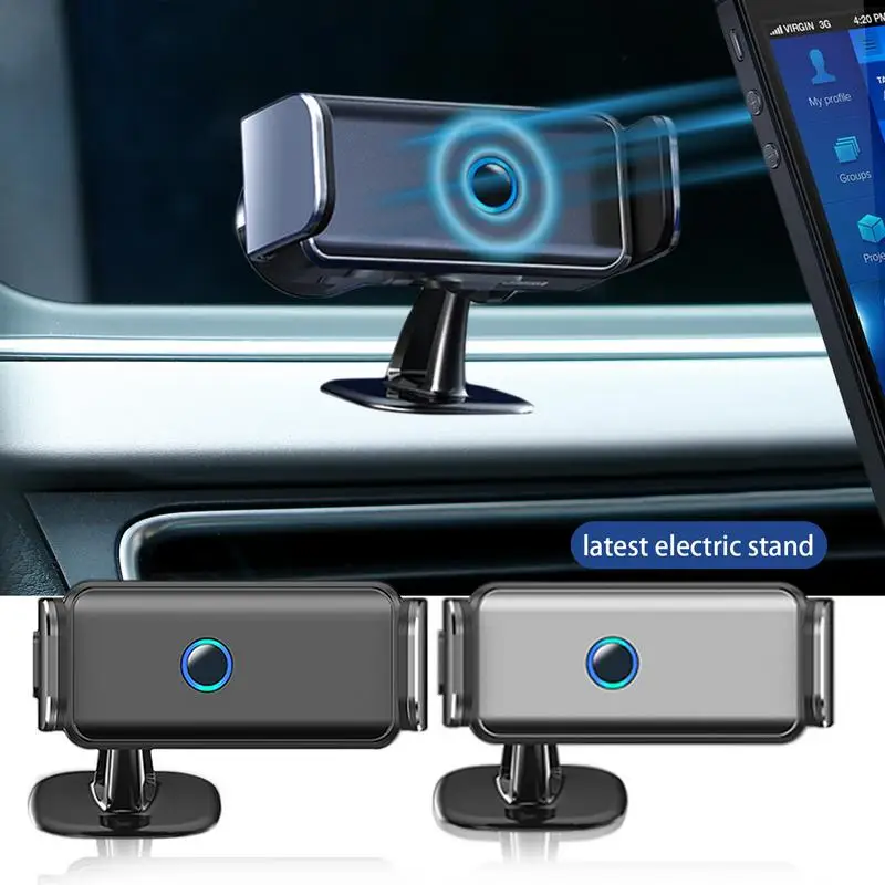 

Car Electric Phone Holder 360 Degree Rotating Automatic Clamping Mobile Navigation Bracket Automobile Interior Accessories