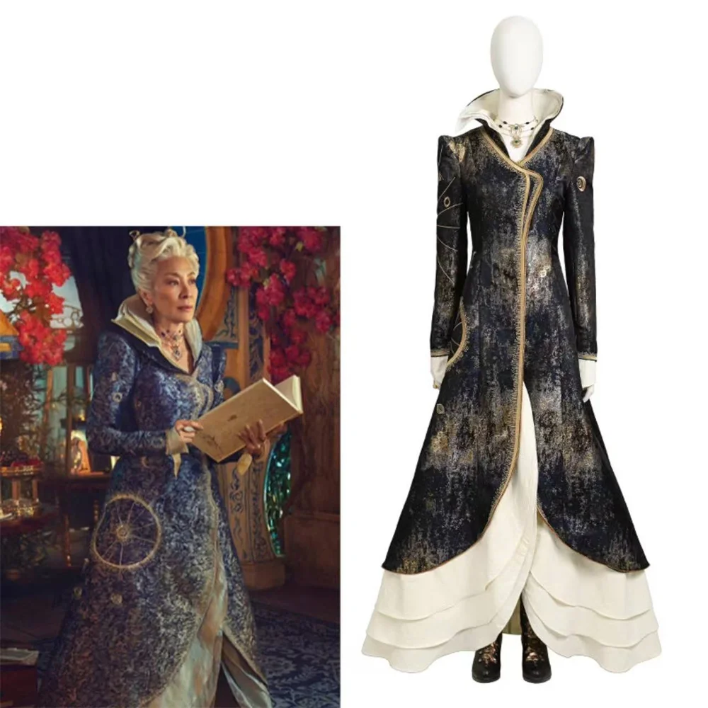 Мадам Моррибл Косплей Костюм Женщины Изысканная Вышивка Королева Платье