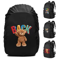 school bag backpack rain cover dustproof cute bear print 20 70l sports travel outdoor mountaineering antifog waterproof sleeve