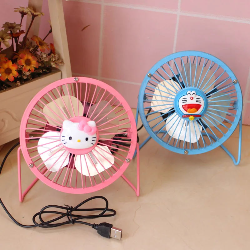 

Kawaii Sanrio Desktop Small Fan Hello Kittys Accessories Cute Beauty Cartoon Anime Home Dormitory Usb Portable Toy for Girl Gift