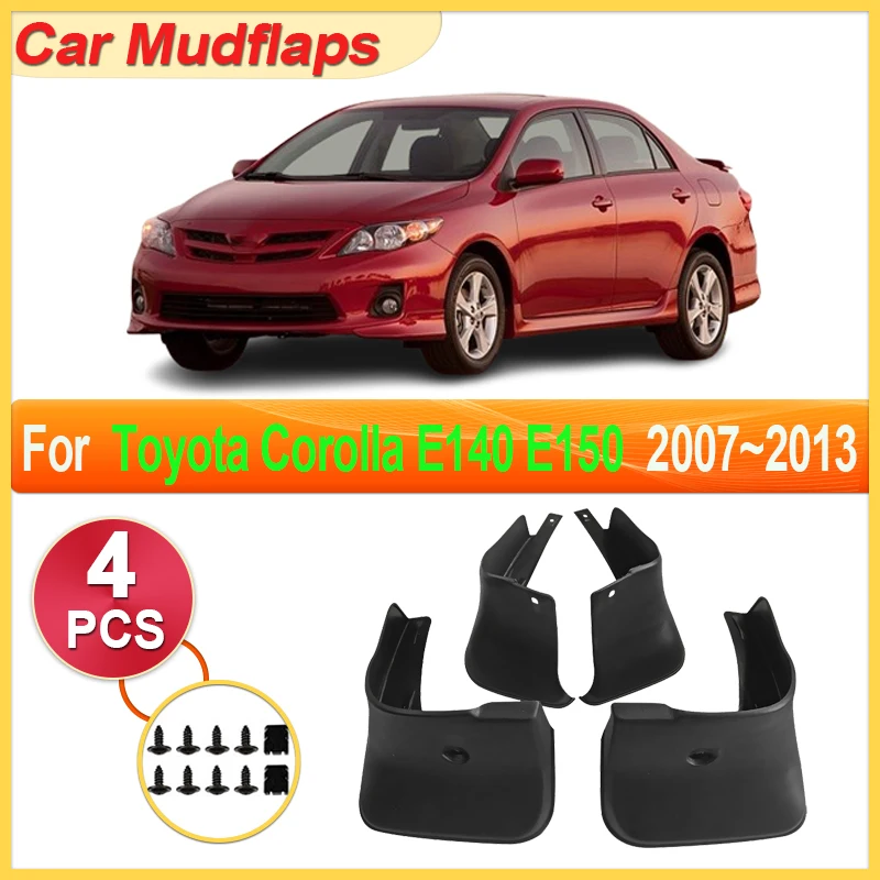 Фото Для Toyota Corolla Altis E140 E150 аксессуары 2007 ~ 2013 автомобильные детали брызговика инструмент брызговик крыло раструбная крышка защита авто грязь №2