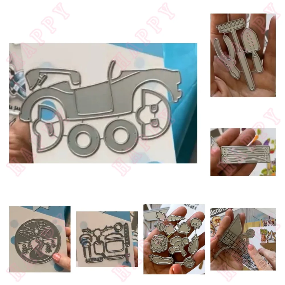 

Metal Cutting Dies Unicycle Vegetable Truck Decoration For DIY Scrapbooking Diary Album Paper Template Card Embossing Handcraft