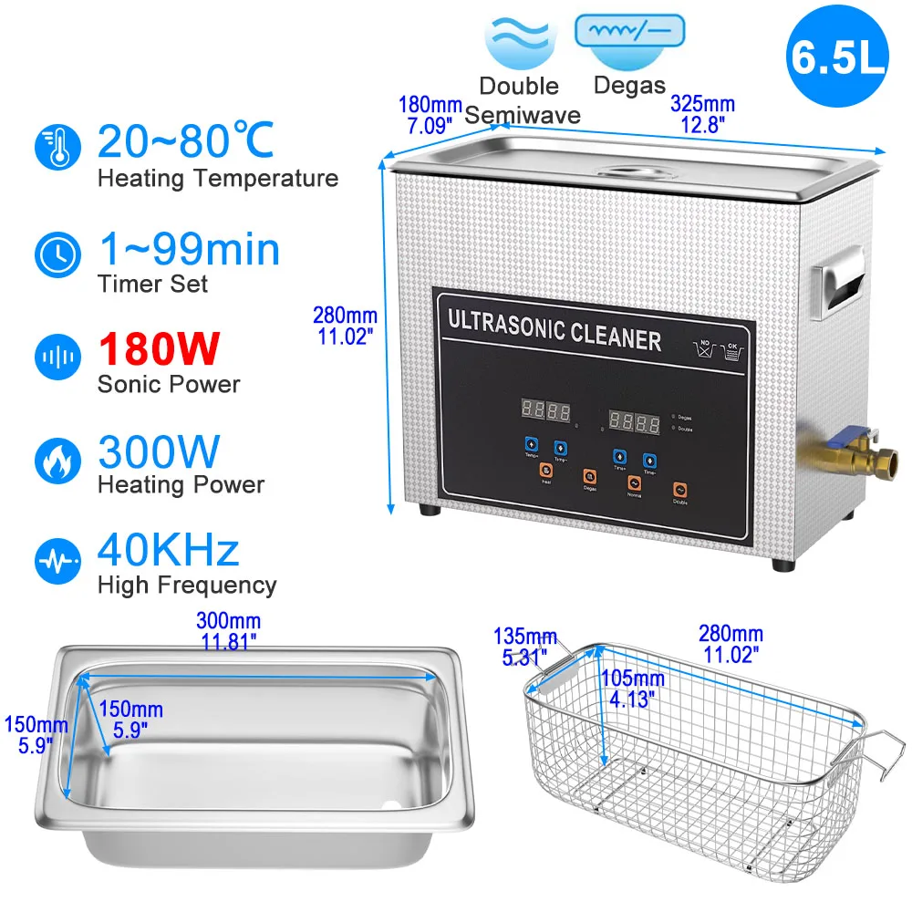 

Ультразвуковой очиститель 60w/600w 2л 3л 6л 10л 15л 30л