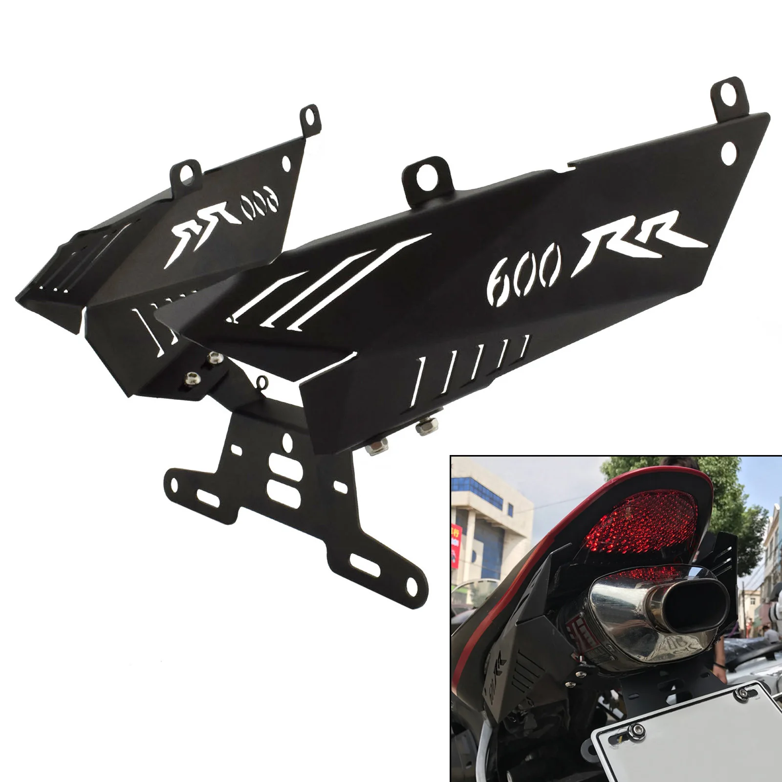 

waase Fender Registration Bracket License Plate Holder Frame For Honda CBR600RR CBR 600 RR F5 2007 2008 2009 2010 2011 2012