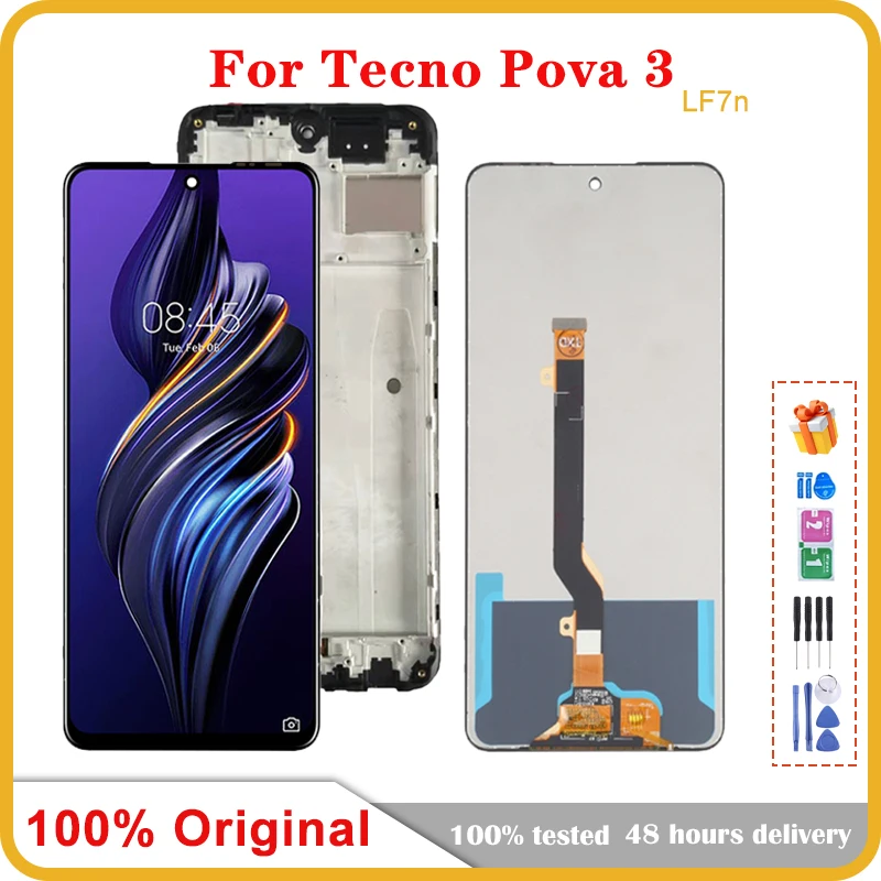 Оригинальный Новый ЖК-дисплей 6 9 дюйма для Tecno Pova 3 LF7n детали ремонта ЖК-дисплея Pova3
