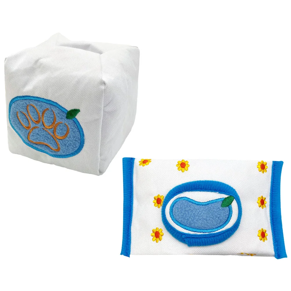 

Dog Toy Toys Pet Snuffle Tissue Sniff Mat Interactive Feeding Paper Training Foraging Slow Puzzle Cover Extractionbite Box