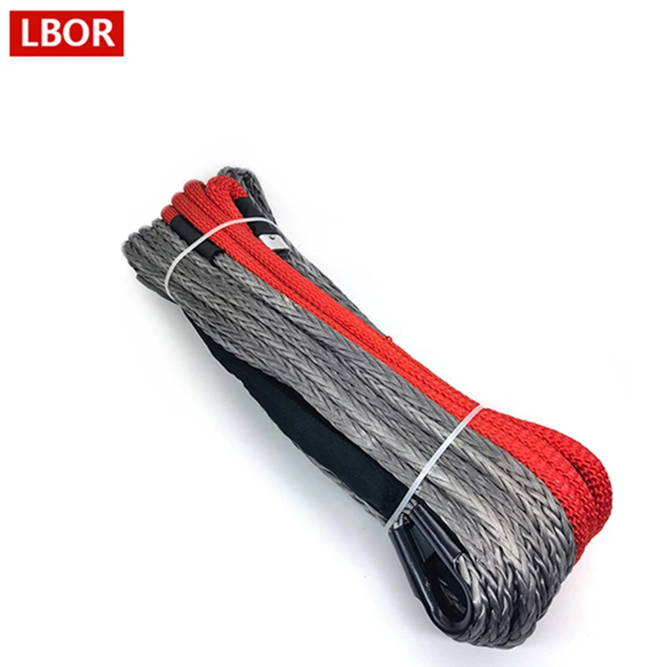 

Durable Customized 35/64inch Uhmwpe 14mm 100ft 36500lb Hand Winch rope For Atv/utv Cable Pulling Winch