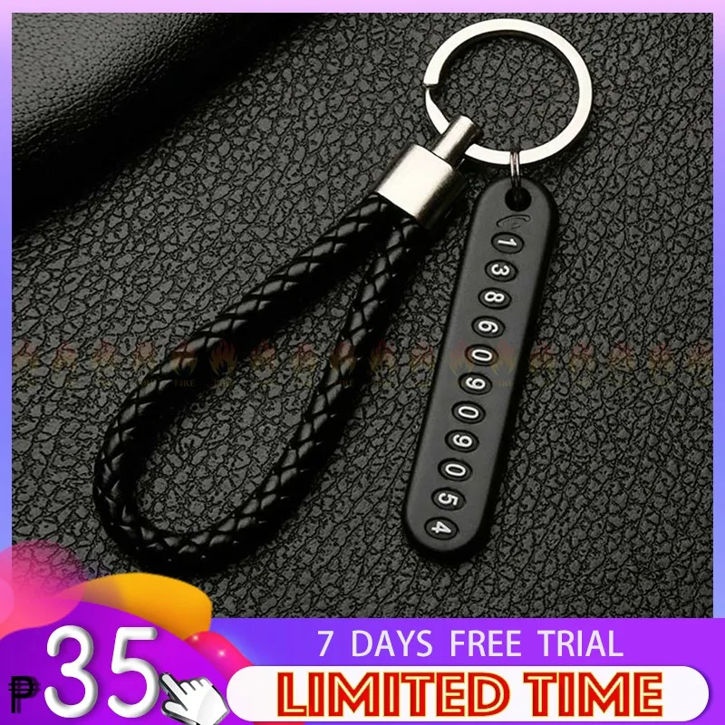 

Anti-lost Phone Number Plate Car Motorcycle Keychain Pendant Keyring Key Chain