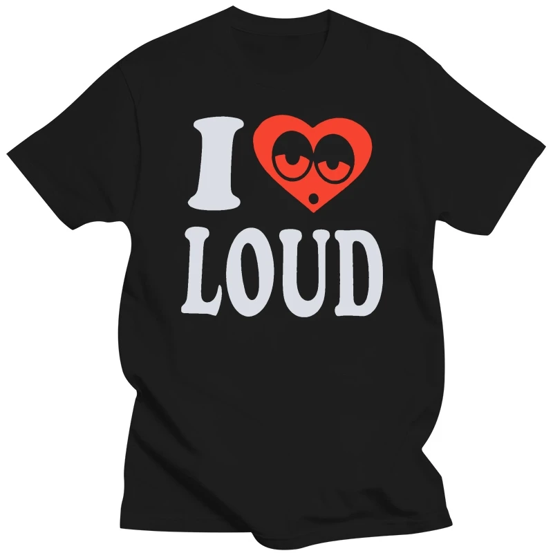 

New TShirt I Love Loud Funny Heart Black Tee t-shirt