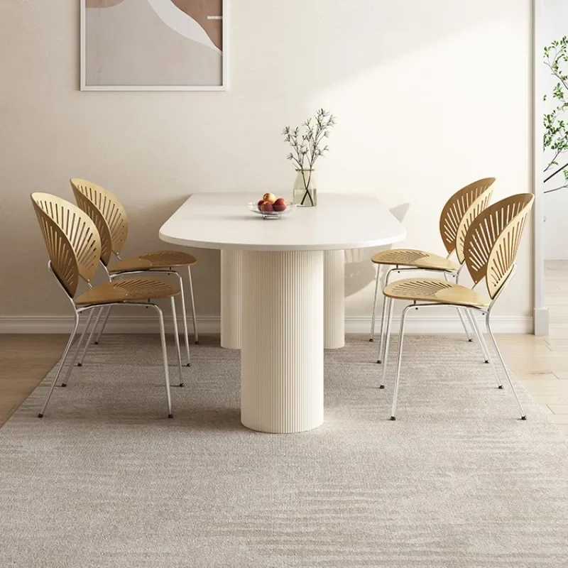 Индивидуальный обеденный стол с каменной панелью современный небольшой