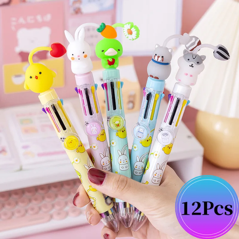 

12 шт./партия, силиконовые шариковые ручки, 8 цветов