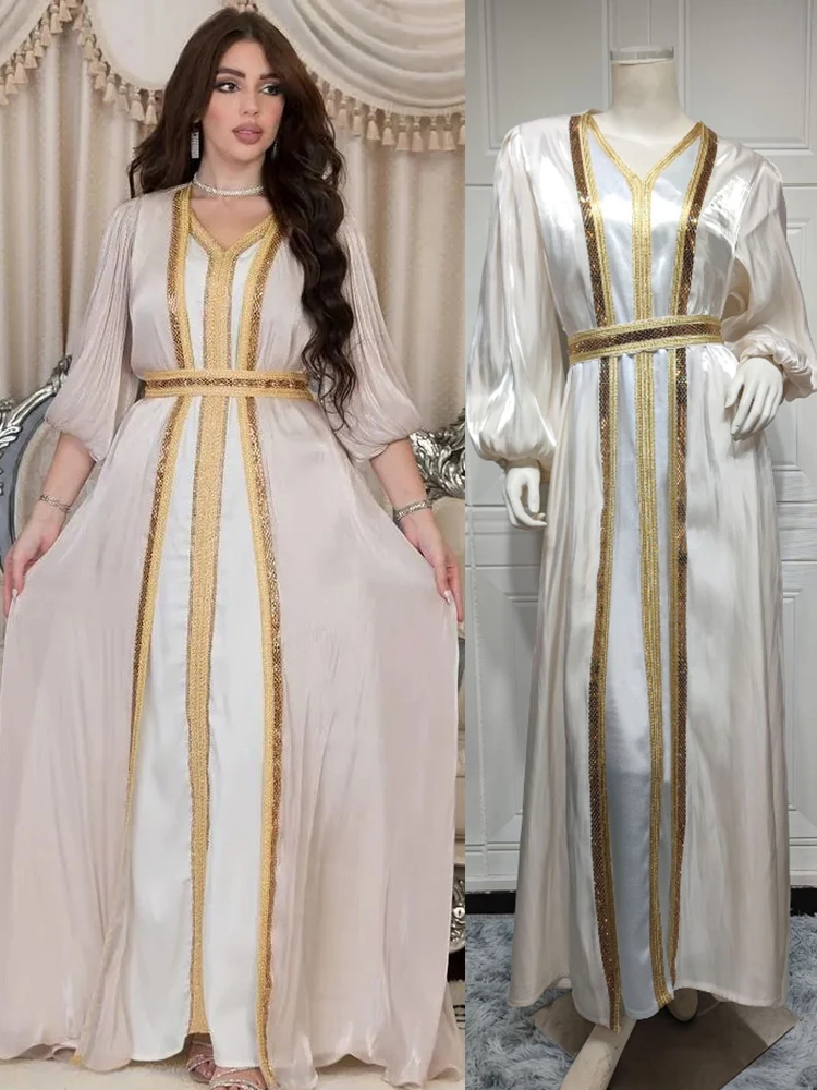 Morocco Party 3-Piece Abaya Dress Set 4