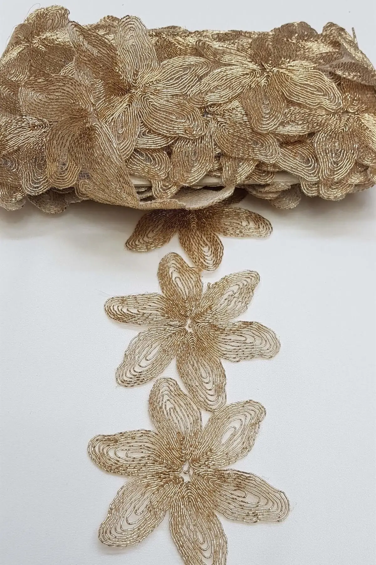 

Copper silvery flower pattern guipure decorative ribbon hobby supplies & entertainment life