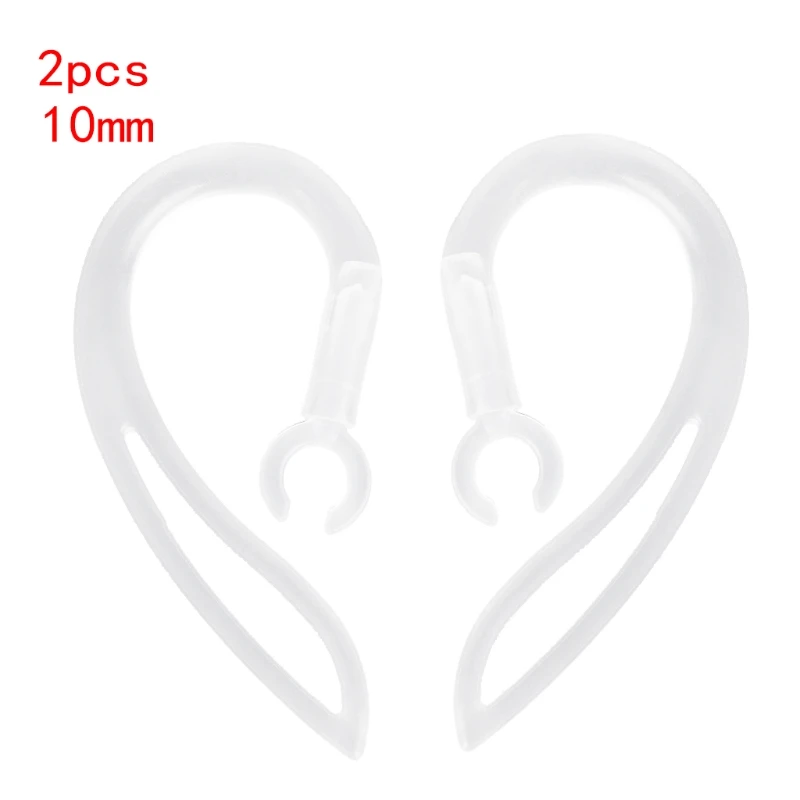 

2022 New 10mm Bluetooth-compatible Earphones Transparent Soft Silicone Ear Hook Loop Clip
