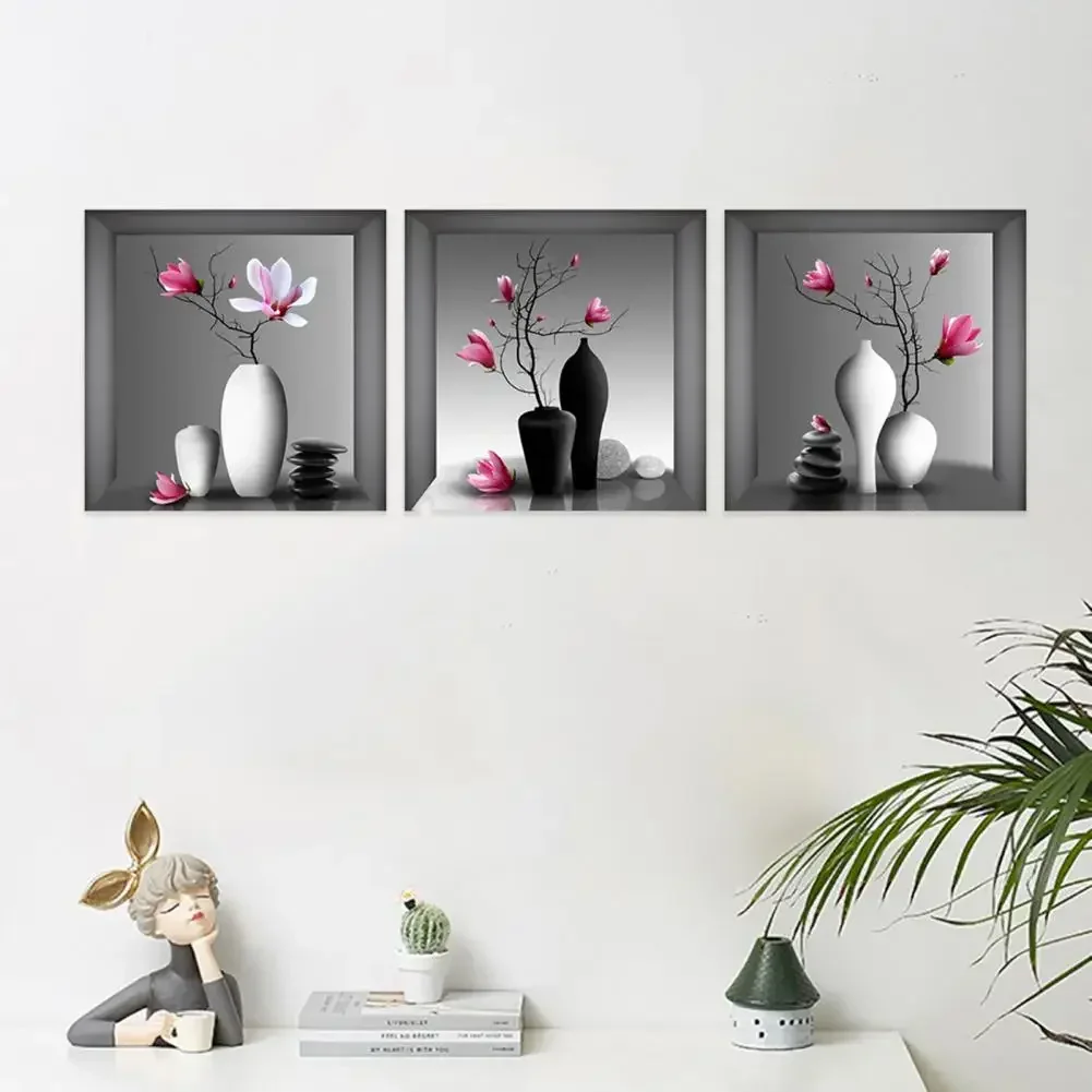 3 шт./набор наклейки на стену в виде зеленых растений