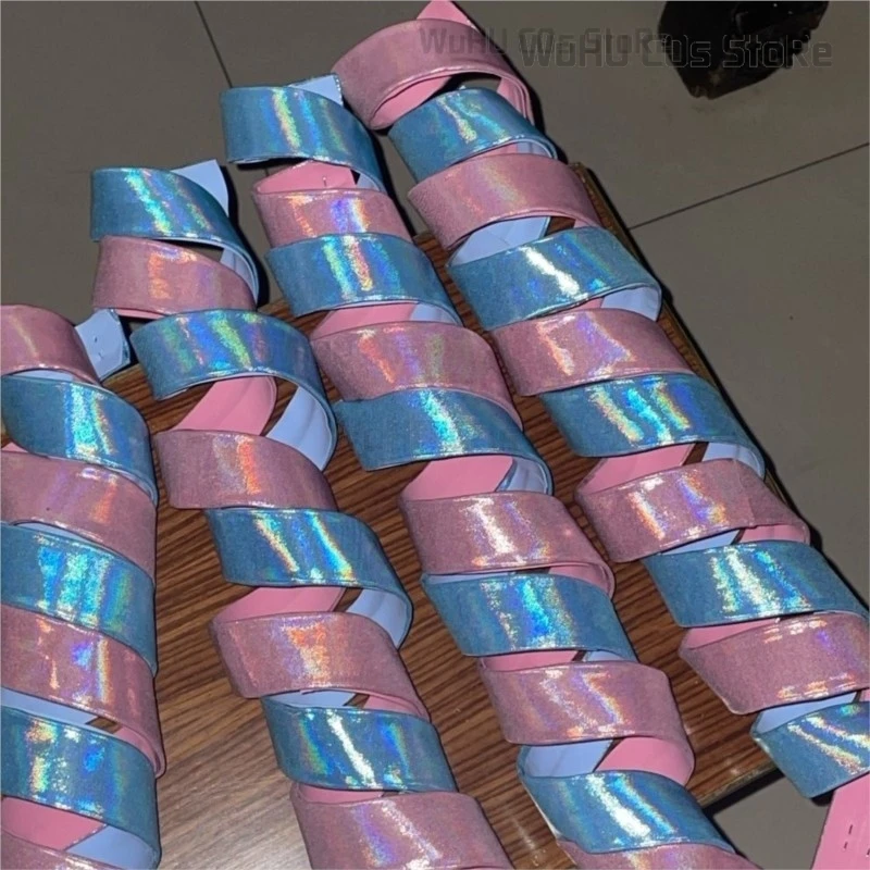 Фото NEEDY GIRL STREAMER OVERDOSE Kangel Rain Косплей Парик Волосы Конский хвост Заколка для волос Блестящая лента Розовые синие волосы Опора ручной работы 1,2 м 1,8 м №1