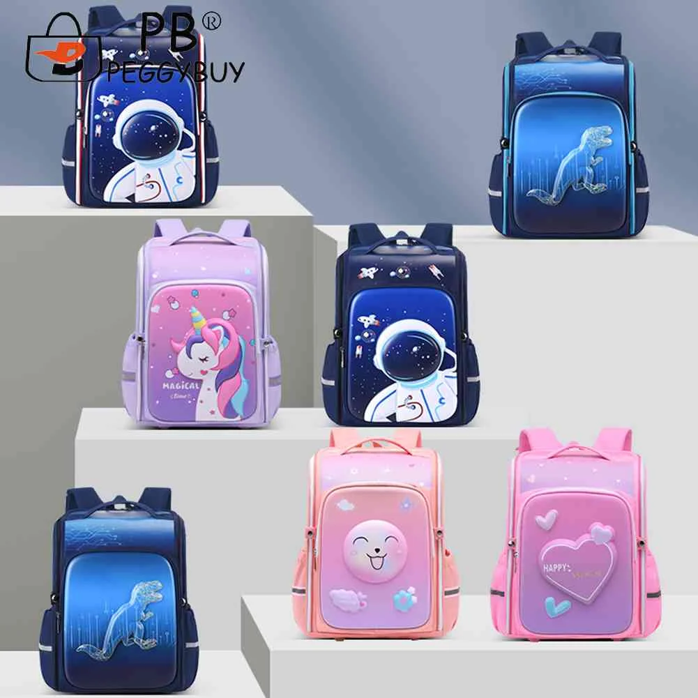 

3D Cartoon Hard Shell Grade 1-6 Integrated Schoolbag Large Capacity Backpacks
