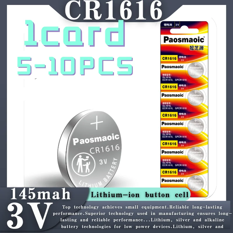 

5-10pcs Original Brand New CR1616 3V button Lithium Batteries cr 1616 DL1616 BR1616 5021LC LM1616 For watch Remote control